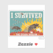 Sticker J'ai survécu à l'invasion du Canada (Feuille)