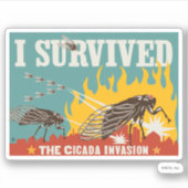 Sticker J'ai survécu à l'invasion du Canada (Devant)