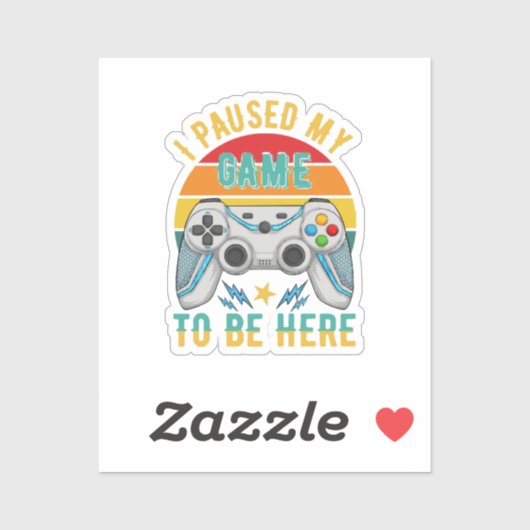 Sticker j'ai suspendu mon jeu (Feuille)