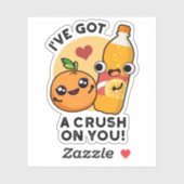 Sticker J'Ai Un Brouillard Sur Vous Drôle Pun Orange (Feuille)