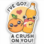 Sticker J'Ai Un Brouillard Sur Vous Drôle Pun Orange (Devant)