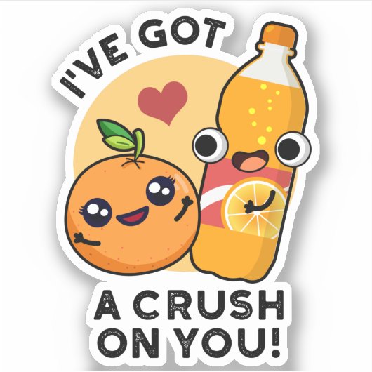 Sticker J'Ai Un Brouillard Sur Vous Drôle Pun Orange (Devant)