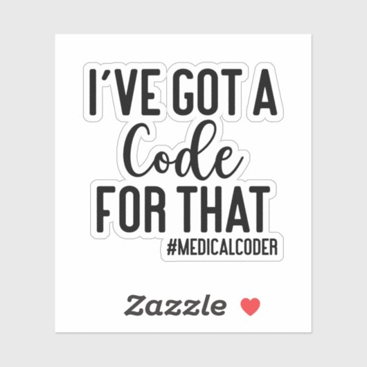 Sticker J'ai un code pour ça, cadeau Coder Médicale (Feuille)