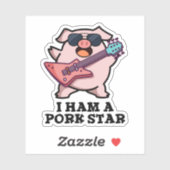 Sticker J'Ai Un Pun De Cochon De Cochon De Cochon De Porc (Feuille)