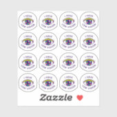 Sticker J'Ai Une Icône Blind Eyeball Blind Eyeball Badge (Feuille)