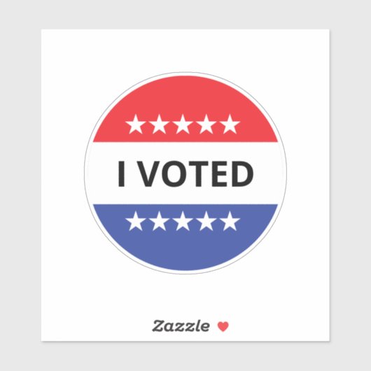 Sticker J'ai voté Modèle (Feuille)