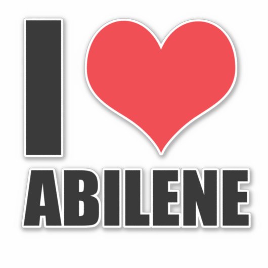 Sticker J'aime Abilene (Devant)