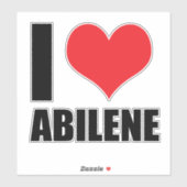 Sticker J'aime Abilene (Feuille)