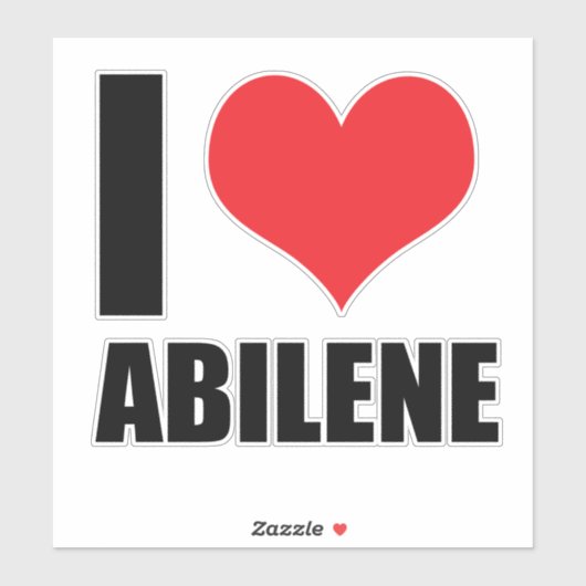 Sticker J'aime Abilene (Feuille)