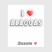 Sticker J'aime Alagoas (Feuille)