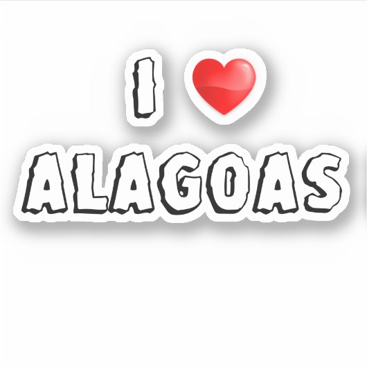 Sticker J'aime Alagoas (Devant)