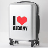 Sticker J'aime Albany (Sur valise)