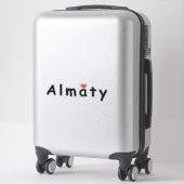 Sticker J'aime Almaty (Sur valise)