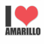 Sticker J'aime Amarillo (Devant)