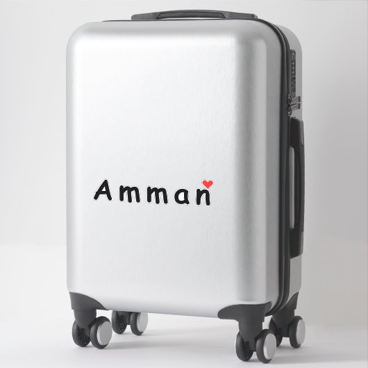 Sticker J'aime Amman (Sur valise)