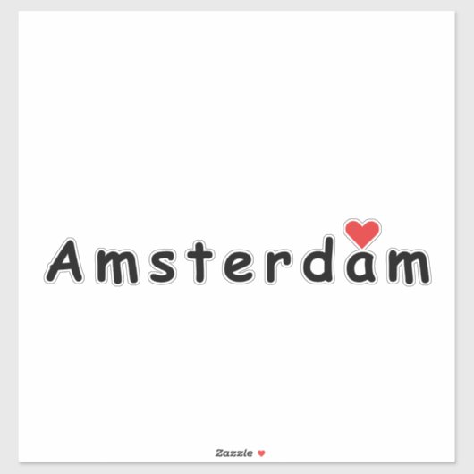 Sticker J'aime Amsterdam (Feuille)
