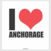 Sticker J'aime Anchorage (Feuille)