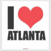 Sticker J'aime Atlanta usa (Feuille)