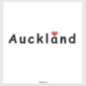 Sticker j'aime Auckland (Feuille)