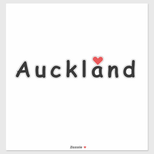 Sticker j'aime Auckland (Feuille)