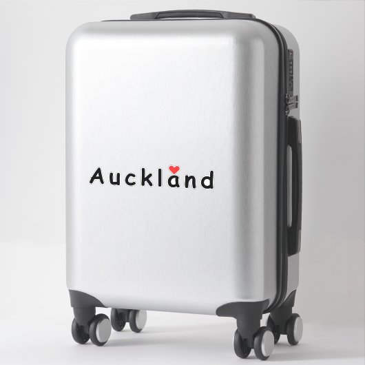 Sticker j'aime Auckland (Sur valise)