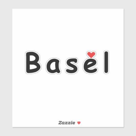 Sticker J'aime Bâle (Feuille)