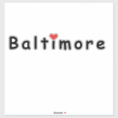 Sticker J'aime Baltimore (Feuille)