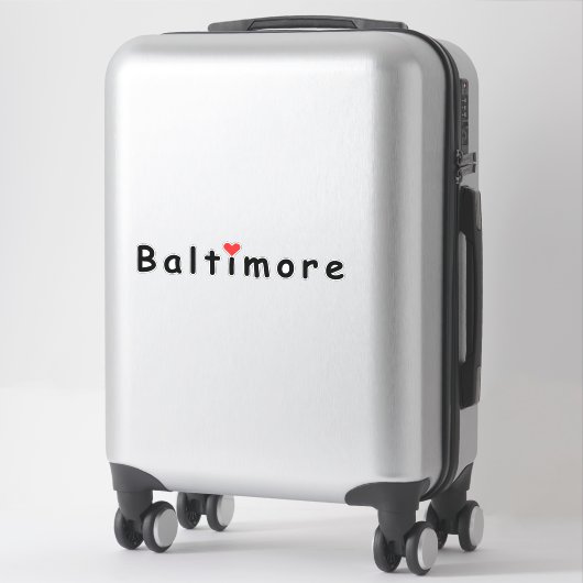 Sticker J'aime Baltimore (Sur valise)