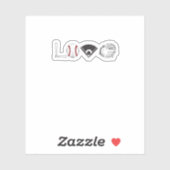 Sticker J'Aime Baseball Amusant Baseball Amp Softball Amp (Feuille)