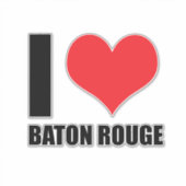 Sticker J'aime Baton Rouge (Devant)