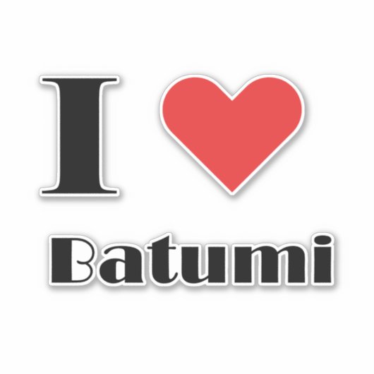 Sticker J'aime Batumi (Devant)