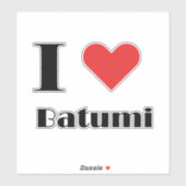 Sticker J'aime Batumi (Feuille)