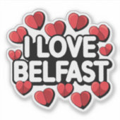 Sticker J'aime Belfast (Devant)