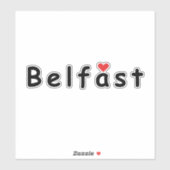 Sticker J'aime Belfast (Feuille)