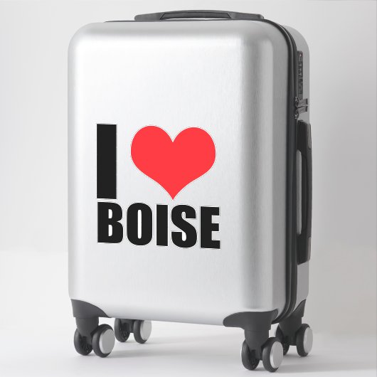 Sticker J'aime Boise (Sur valise)