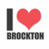 Sticker J'aime Brockton (Devant)