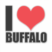 Sticker J'aime Buffalo (Devant)