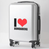 Sticker J'aime Bundaberg (Sur valise)