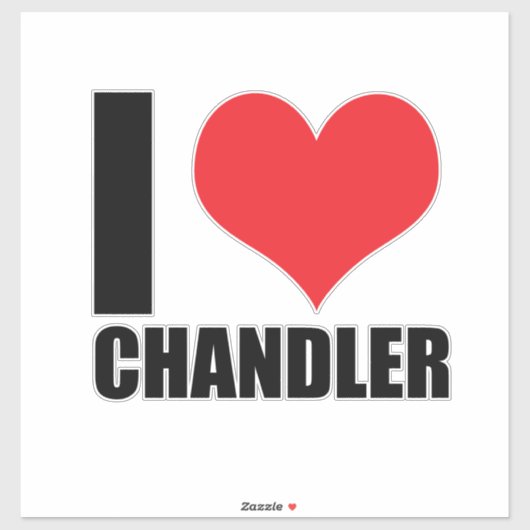 Sticker J'aime Chandler (Feuille)