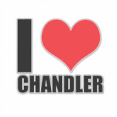 Sticker J'aime Chandler (Devant)