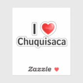 Sticker J'aime Chuquisaca (Feuille)