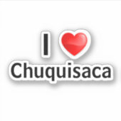 Sticker J'aime Chuquisaca (Devant)