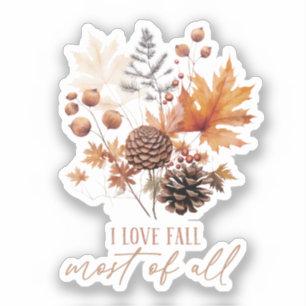 Sticker J'Aime Chuter La Plupart De Tous Les Foliages Feui