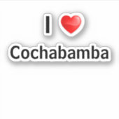 Sticker J'aime Cochabamba (Devant)