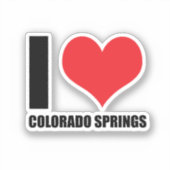 Sticker J'aime Colorado Springs (Recto)