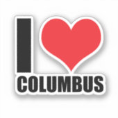 Sticker J'aime Columbus (Recto)