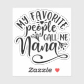 Sticker J'Aime Être Grand-Mère (Feuille)