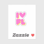 Sticker J'aime Floride (Feuille)