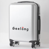 Sticker J'aime Geelong Australie (Sur valise)