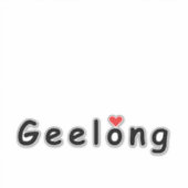 Sticker J'aime Geelong Australie (Devant)